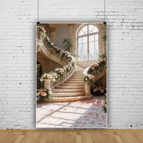 Fondo floral Laeacco 8x10ft para fotografía miniatura 4