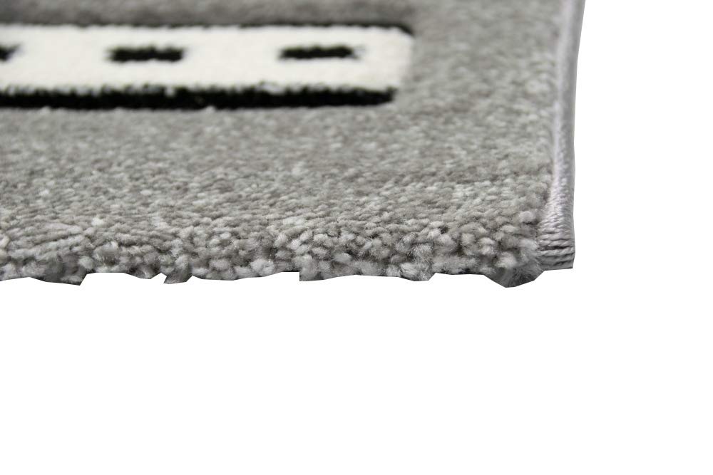 Tapis pour enfants tapis de route avec rues et maisons gris Größe 80x150 cm