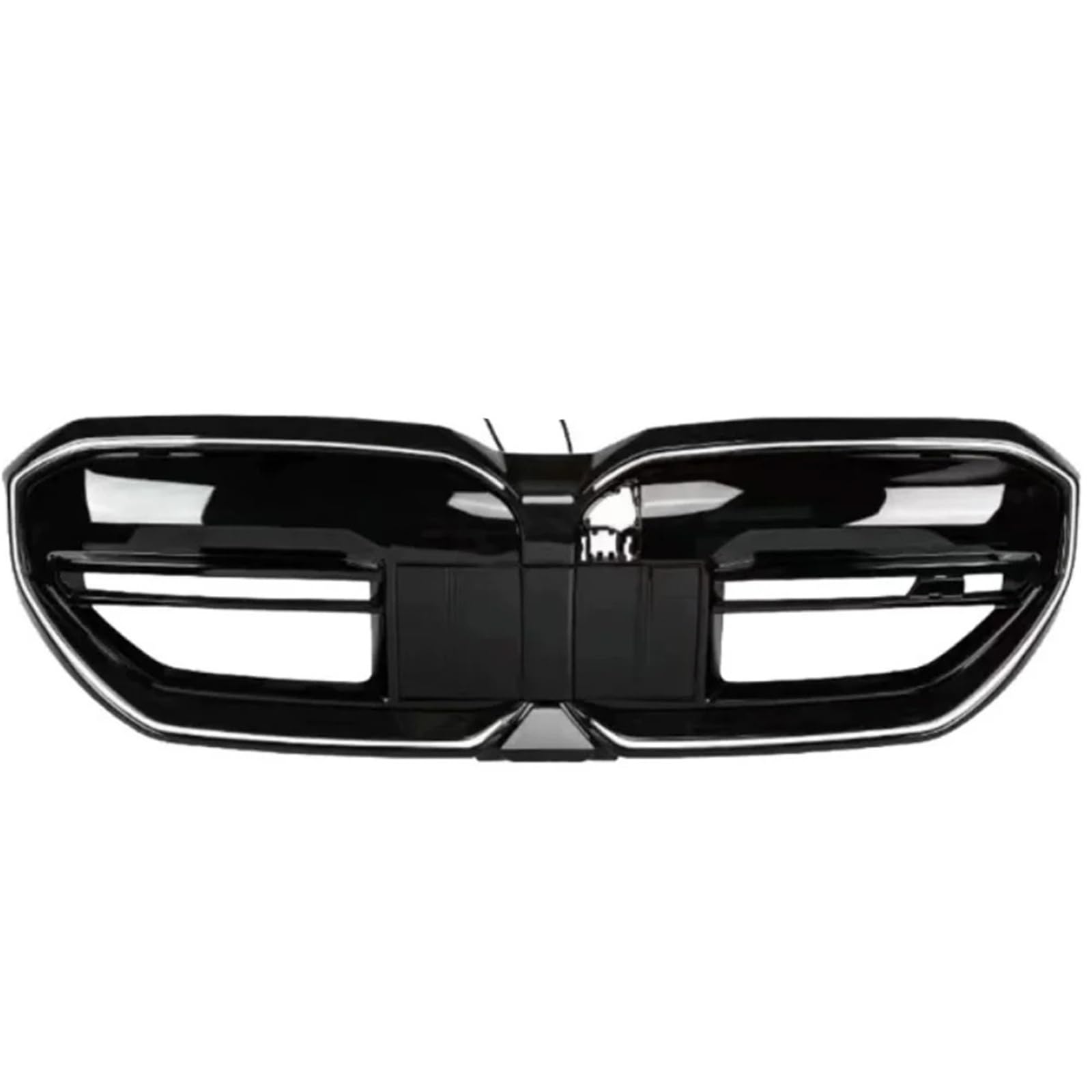 Car LED White Light Front Bumper Grille Centre Panel Styling Upper Grill For BMW 5 Series G60 G61 G68 I5 M60 2023-2024(M5 style)
