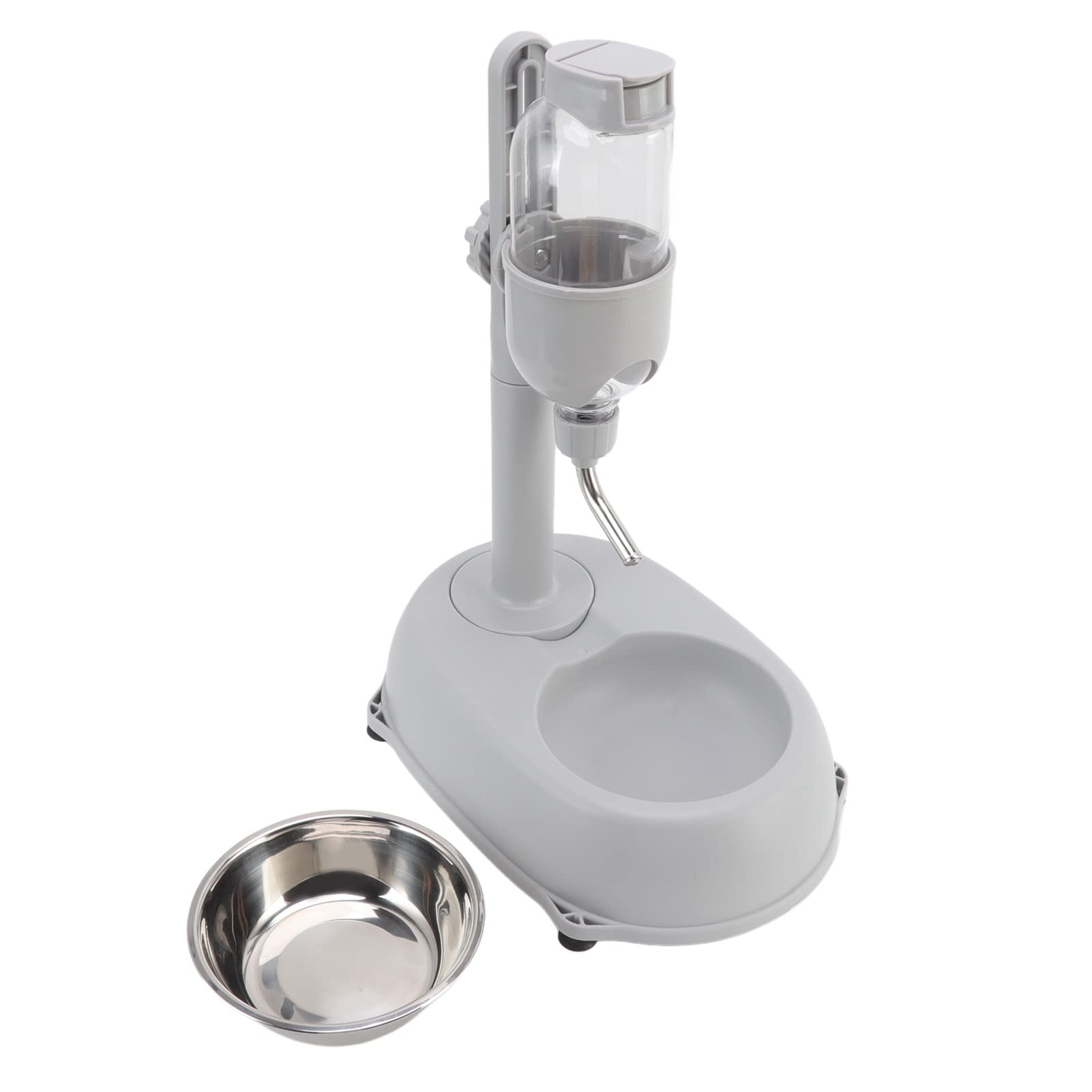 Distributeur d'eau pour animaux de compagnie, hauteur réglable 3 niveaux, bol avec bouteille anti-goutte 500 ml, récipient amovible sans BPA pour chats et petits chiens, fontaine