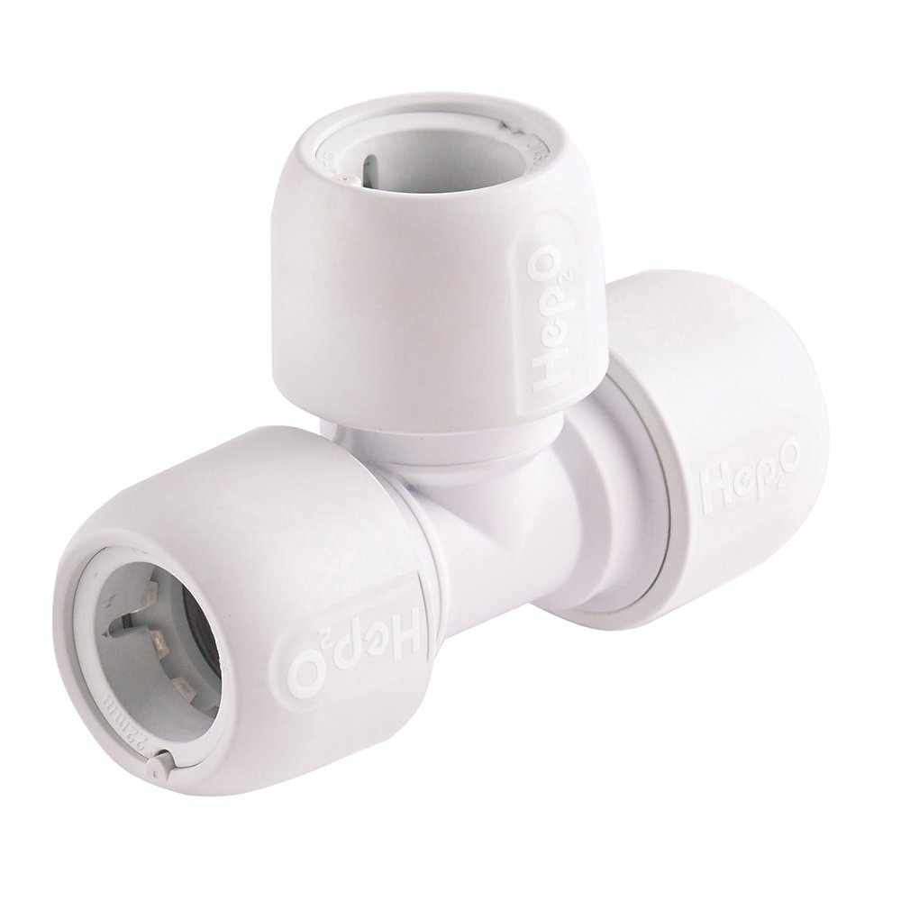 Wavin 10 X Hep2o 22Mm Equal Tees. Pushfit. Hd10/22W