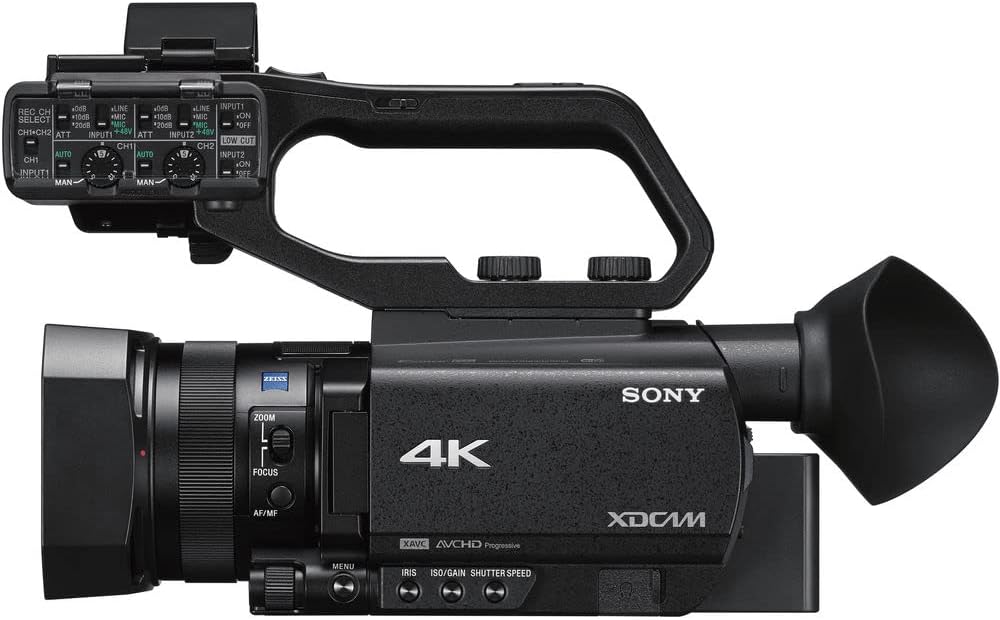 Sony PXW-Z90V 4K HDR XDCAM with Fast Hybrid AF (PXW-Z90V) + 64GB Memory Card + NP-FV70 Battery + Filter Kit + Wide Angle Lens + Telephoto Lens + Bag + Charger + Card Reader + More (Renewed)