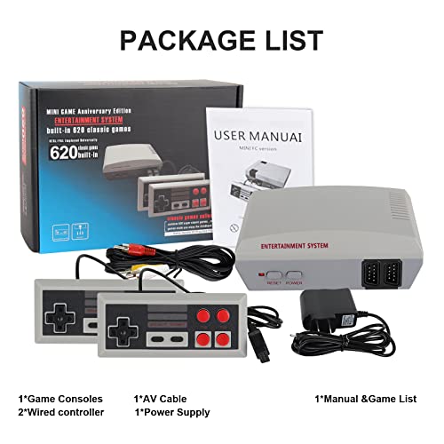 Mini Retro Game Console - Built-In 620 Old Classic Video Games, Plug And Play Tv Games Old-School Gaming System Ideal Gifts Choice For Children/Adults #TOP5