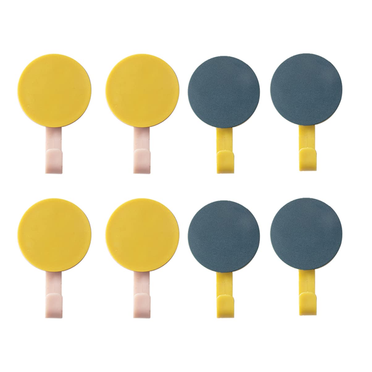 VASDEV Perchero para ropa, 8 piezas, sombrero colgante, toalla, bata, abrigo, decorativo para barra redonda, cocina, bolsa pesada, ganchos, auto, sin percha, azul, rastro, pared, adhesivo