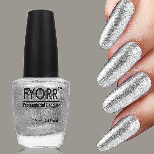Image of FYORR Silver Magic Long Lasting Nail Polish, 15 ml (FNNP-33)