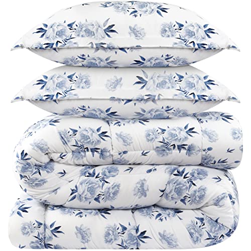 Utopia Bedding Queen Comforter Set (Rose Floral) With 2 Pillow Shams - Bedding Comforter Sets - Down Alternative Comforter - Soft And Comfortable - Machine Washable #TOP1