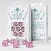Elvish Shimmering Pink & White Dice Set by Q-Workshop, Dice Board Game