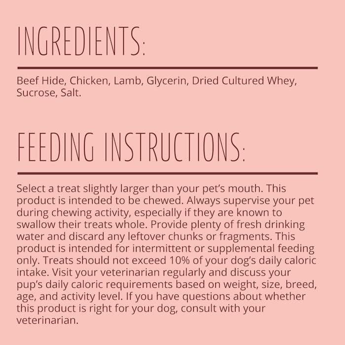 Better Belly Proteins with Real Lamb Digestible Large Dog Chew, 12.1 oz., Count of 3