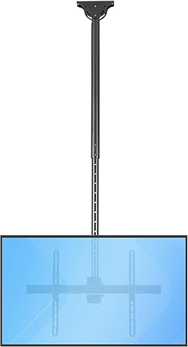 StarTech. com Soporte para TV de techo - Poste de 3.5 a 5 pies - Movimiento completo - Soporta pantallas de 32 a 75 pulgadas - Para televisores