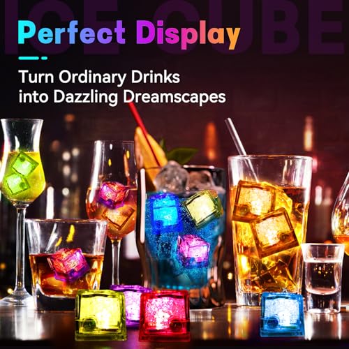 Cubos de hielo LED 48 piezas multicolor miniatura 2