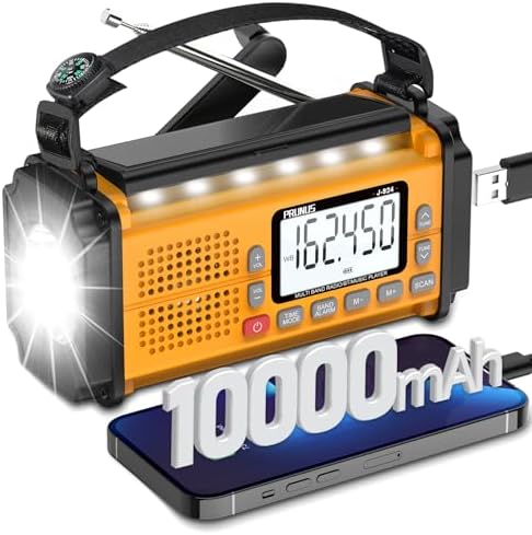 Upgraded 10000mAh/37000mWh Emergency Hand Crank Radio AM/FM With LED Flashlight - View #11