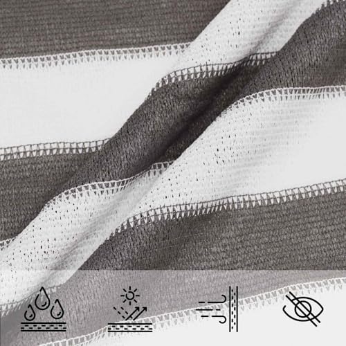 Voile d'ombre 4x6m anti-UV 90% en toile perméable avec attaches en acier inoxydable