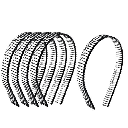 uxcell Metal Woman Hairdressing Hair Hoop Hairhoop Ornament 5Pcs Black