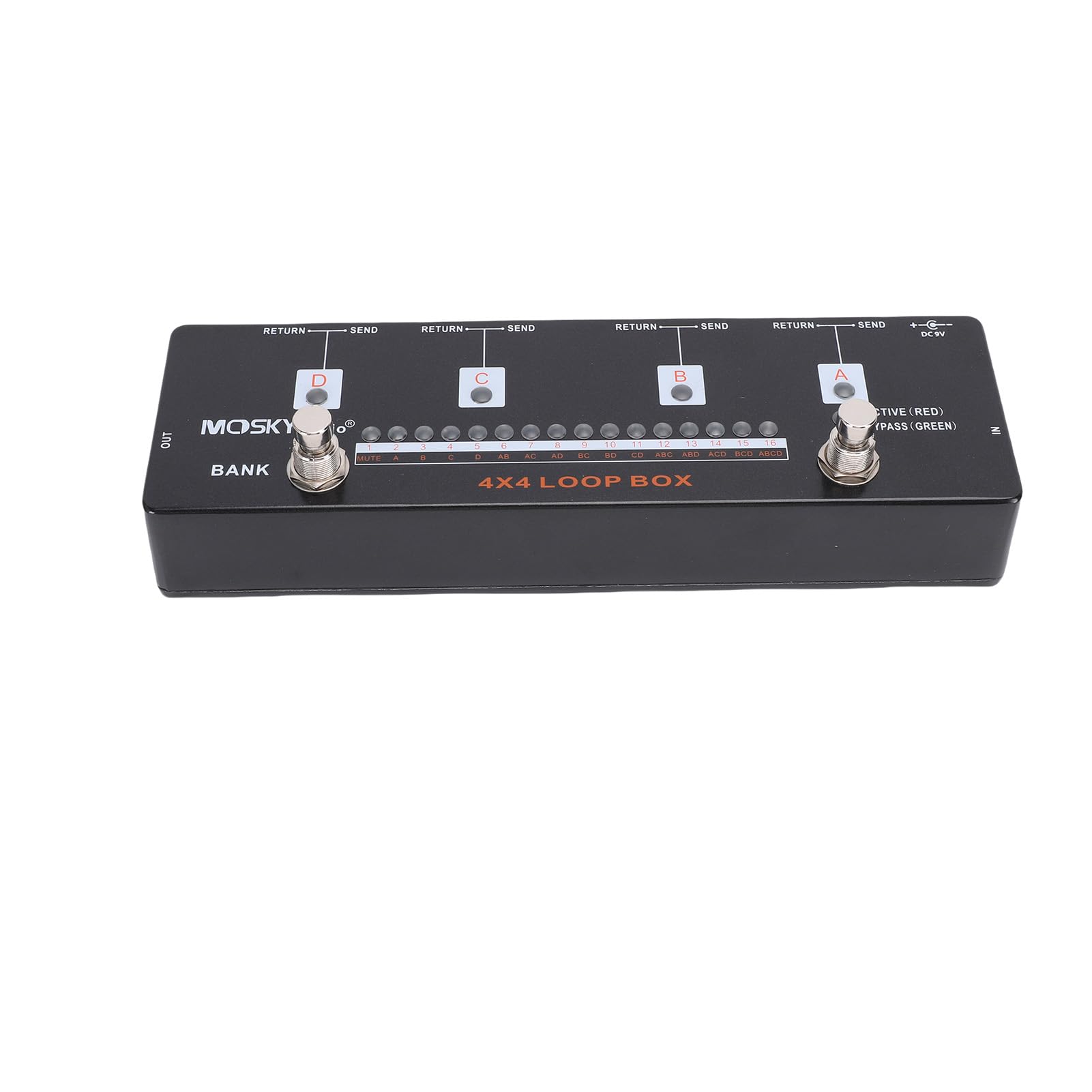 Bediffer Pedale Effetti per Chitarra Loop Box Compatto con 16 Preset Programmabili per Performance di Chitarra Elettrica - Nero 9" X 2,3" X 2,7"
