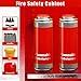Flammable Storage Cabinet 16 Gallon Red, 18 Gauge Galvanized Steel Chemical Safety Cabinet, 3-Point Locking System & Adjustable Shelf for Warehouses, Industrial Use, Garage & Home