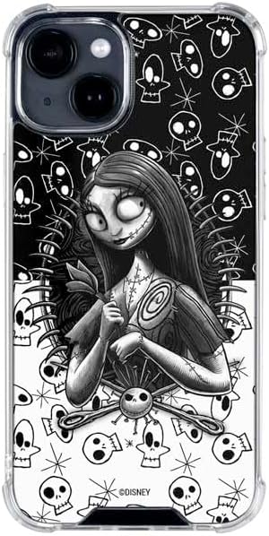 Skinit Clear Phone Case Compatible with iPhone 15 - Officially Licensed Disney The Nightmare Before Christmas Sally Art Design