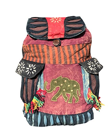 INDIE ELEPHANT BOHO HIPPY BACKPACK BAG HIPPIE BEACH PEACE FESTIVAL RUCKSACK RETRO 60'S