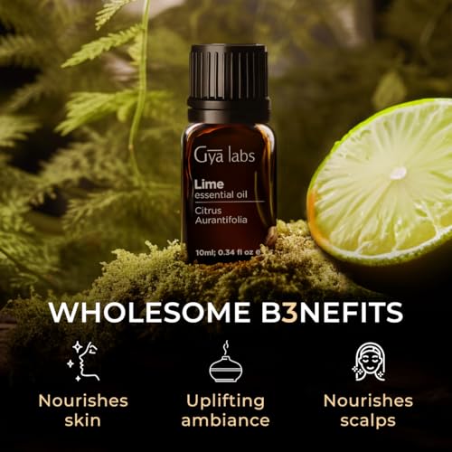 Image of 100% Pure Lime Essential Oil - 0.34 Fl Oz - Lime Oil for Hair, Skin, Diffuser, Aromatherapy & DIY Candle Making Scent