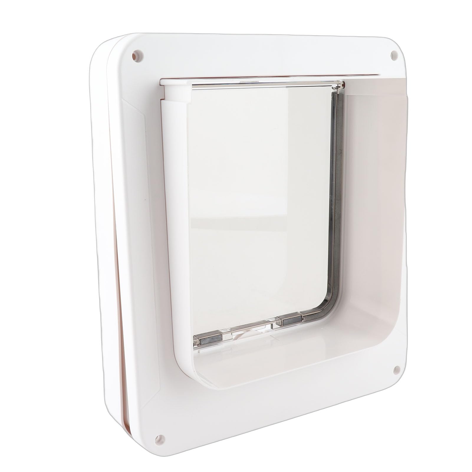 Puerta Inteligente para Gatos, Puerta para Mascotas con Detección Automática con Tecnología Activada por Collar, Entrada de 2 Vías, Fácil Operación para el Hogar, Construcción de Plástico