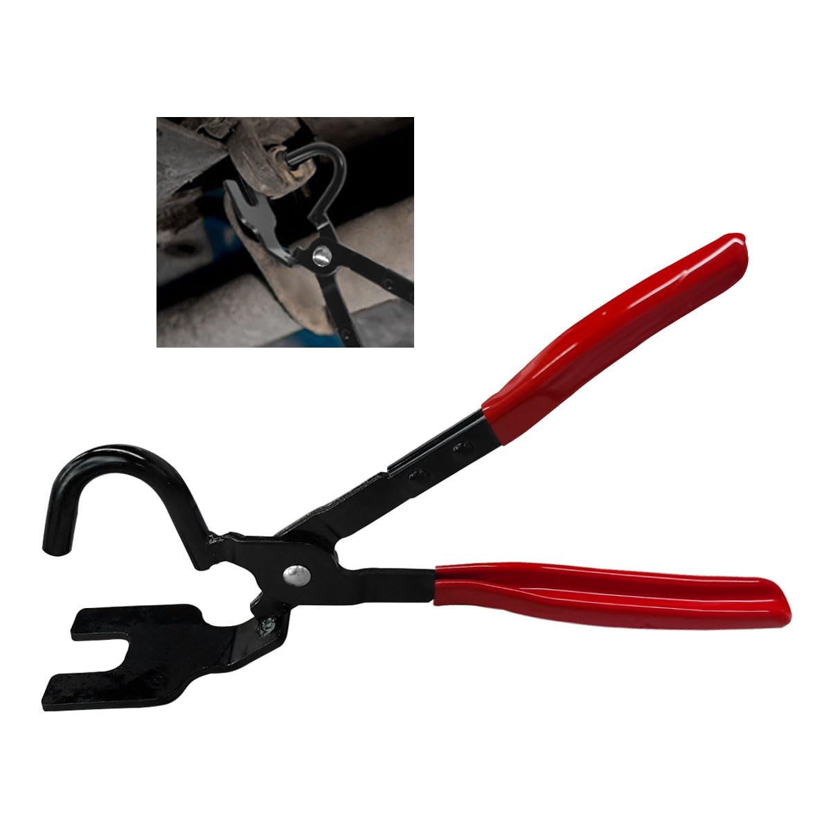 Car Exhaust Hanger Removal Pliers, Heavy Duty Separation Pliers for Exhaust Hanger and Rubber Bracket, Muffler Hanger Removal Tool for Most Exhaust Systems Hanger (Red)