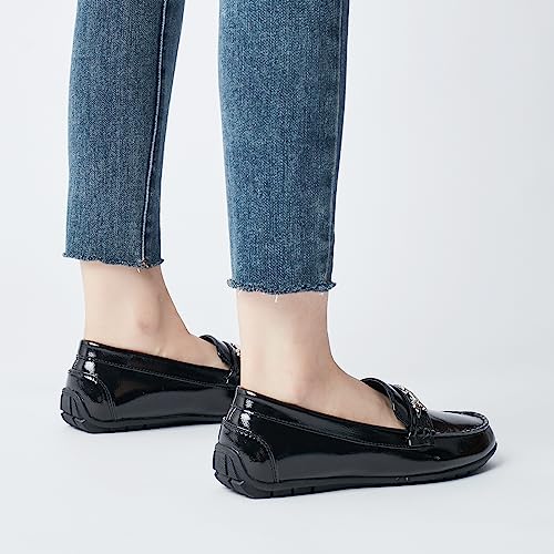 Image of BGSTGUDS Women's Wide Loafers Shoes Cute Dressy Shoes Ladies Comfort Slip Ons Work Shoes