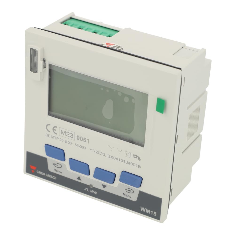 WM1596AV53XOSPFB | CARLO GAVAZZI 3 Phase LCD Energy Meter, 96X96MM, Digital Output and RS485