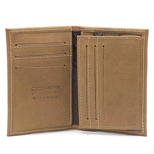 Carteira Masculina DM DAMANDO Couro Tamanho:Unico;Cor:Amarelo;Genero:Masculino