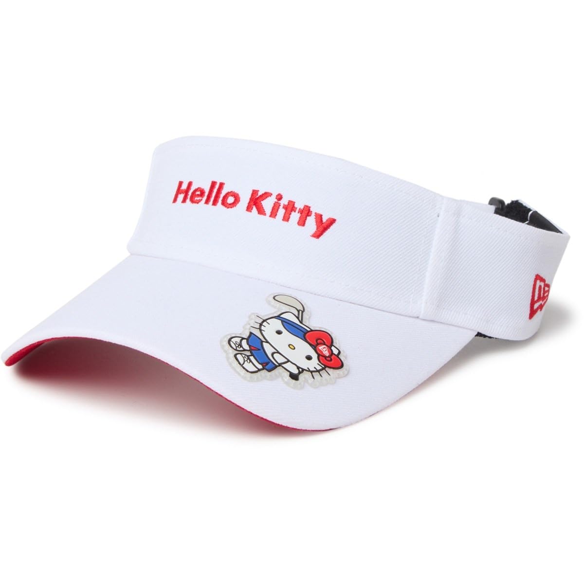 New Era Hello Kitty Golf Sun Visor Long Brim Women White Antibacterial