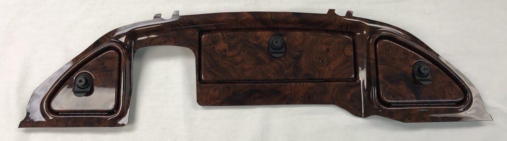 GMT Inc Simulated Dark Burled Woodgrain Three Door Golf Cart Dash Panel to fit (2008 and Up) Club Car Precedent (Will NOT FIT 2007 and Below)