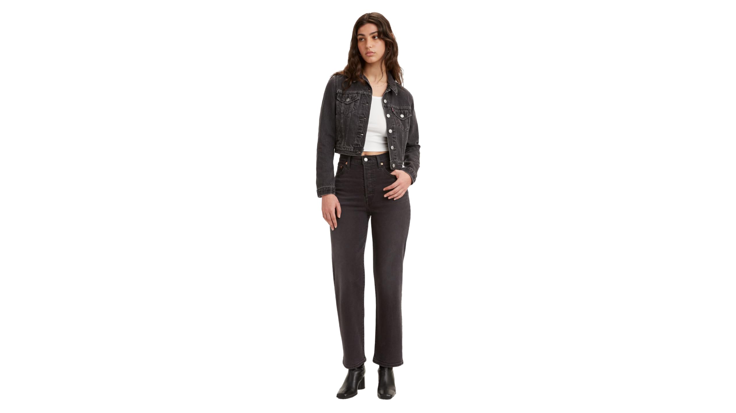 Ribcage Straight Jeans Kot Pantolon Kadın