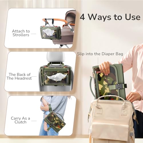 image for Alatino Portable Diaper Changing Pad for Baby, Detachable Travel Chang