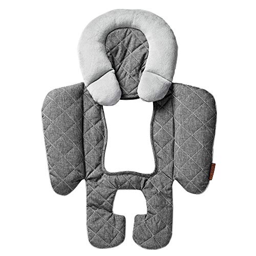 Image of JJ Cole Reversible Body Support Blackout Quilted, Heather Grey