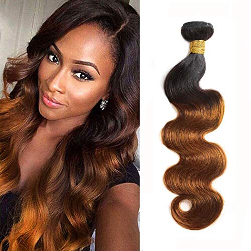 Ombre Hair Body Wave Brown Hair Brazilian Human Hair Extensions Virgin Hair 1B/30 100% Human Hair Bundles 8A Grade 1Pcs/100g 10 inch