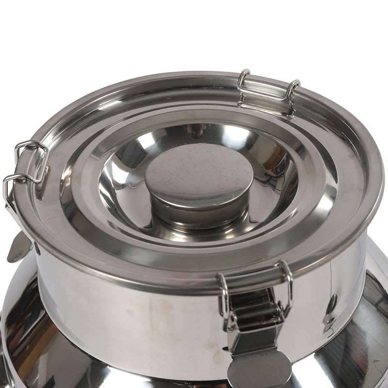 Jarra De Leche De Acero Inoxidable Con Tapa Y Asa, Recipiente Hermético De Acero Inoxidable Para Café, Leche, Aceite Y Alimentos Secos
