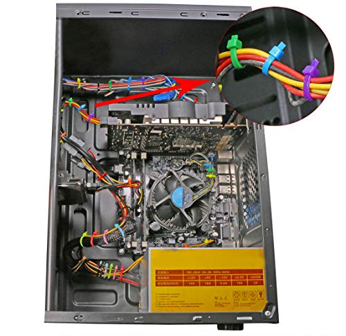 Mini Skater 4 Inch Self-Locking Type Assorted Colors Nylon Cable Ties, Wire Ties,Durable,700 Pcs/Pack (Colored) #TOP2
