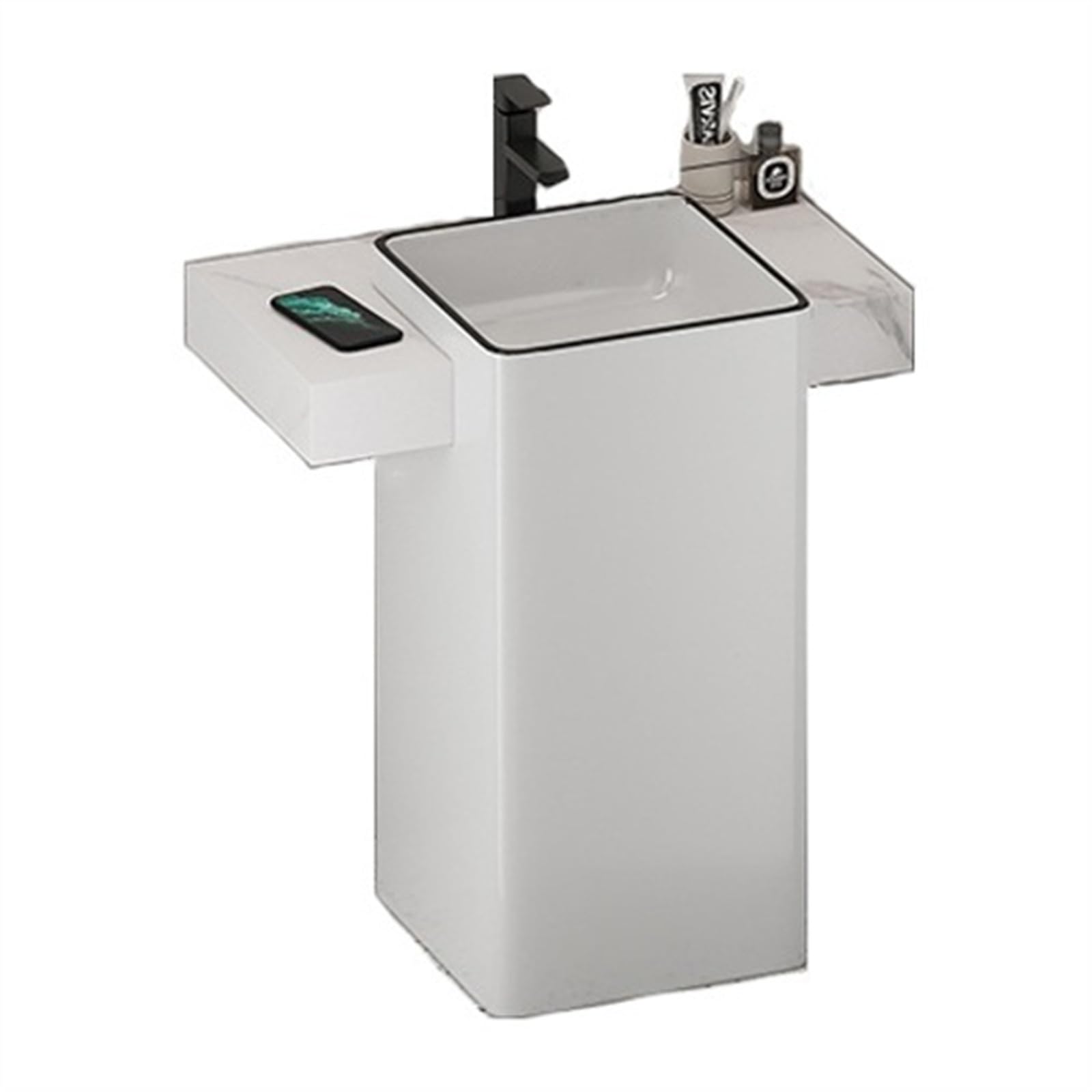 Lavabo del baño Tocador de baño con encimera Pizarra y Lavabo cerámica(70cm)