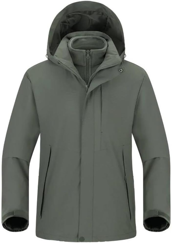 Men's And Women's Outdoor Sports Camping 3-In-1 Hardshell Detachable Two-Piece Mountaineering Fleece Hiking Jacket