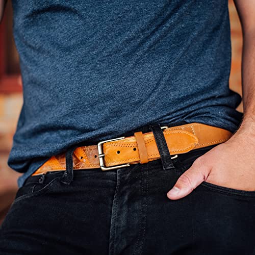 Mens Belts Leather Dress Belt - 36in Vintage Glove and Full Grain Leather Belts for Men and Women4