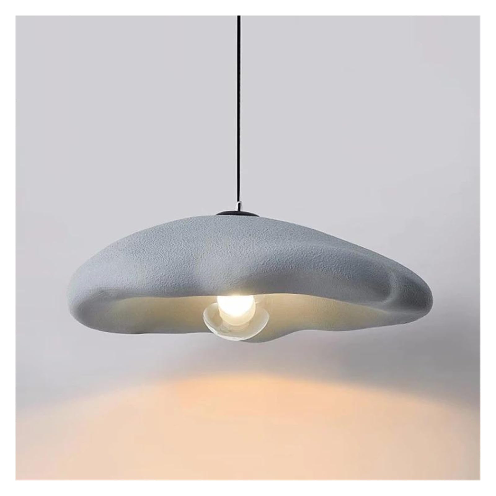 HYJAUSXB Japanese Restaurant LED Chandelier French Cream Bedroom Cafe Hanging Lamp Designer Counter Light Fixtures(Gray,Trichromatic Light)