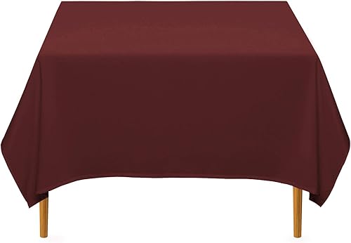 Lann's Linens - Mantel cuadrado premium de 70 pulgadas para bodasbanquetesrestaurantes - Mantel de tela de poliéster - Borgoña