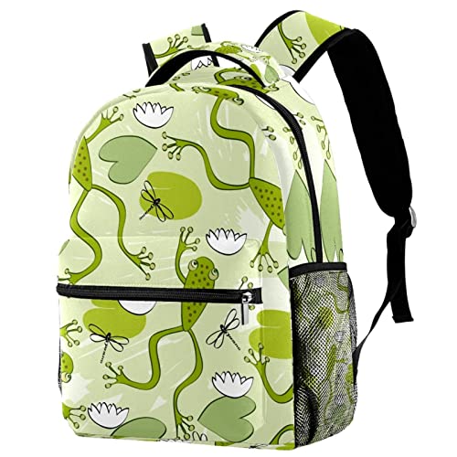 Sac à dos de voyage grenouilles et libellules pour soulager le dos des enfants