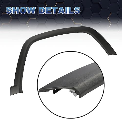 Miniatura 4 de PIT66 1 unidad de guardabarros compatible con Jeep Compass 2017-2022 rueda delantera derecha Fender Flare molding texturizado negro 5UP19RXFAC