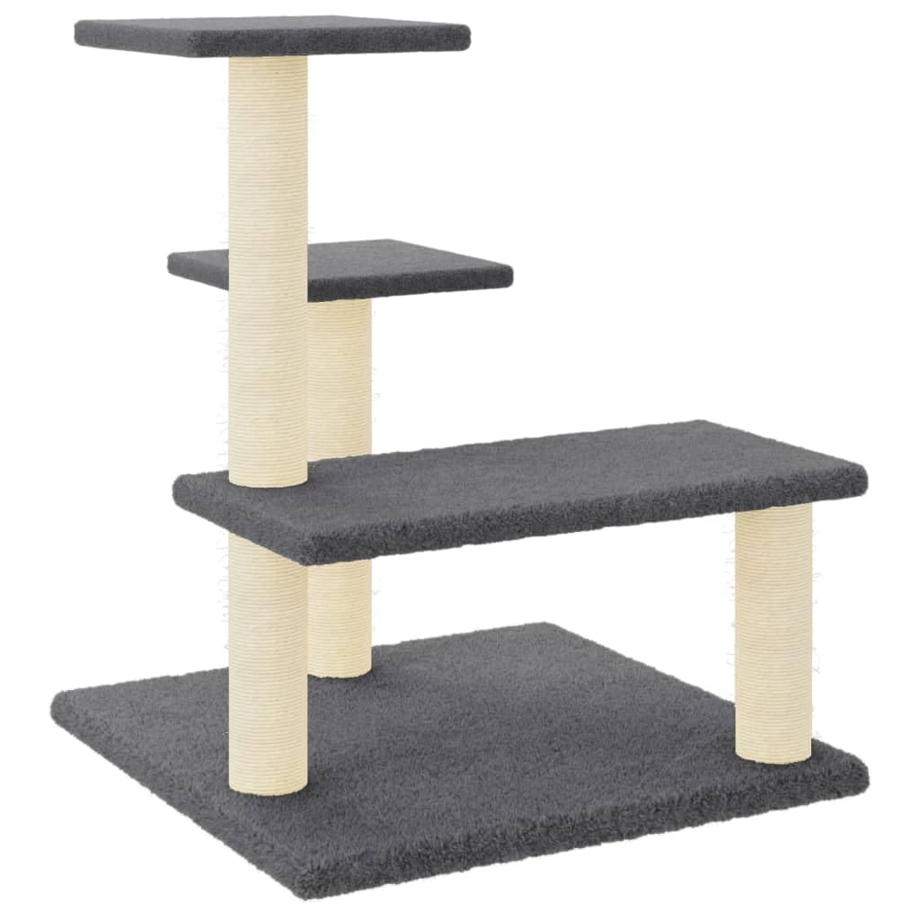 Rascador para Gatos con Postes de sisal Gris Oscuro 61 cm, ZEYUAN Rascador Gato, Arbol Rascador para Gatos, Gatos Accesorios, Torre Gatos, Arranhador para Gatos, Casa para Gatos