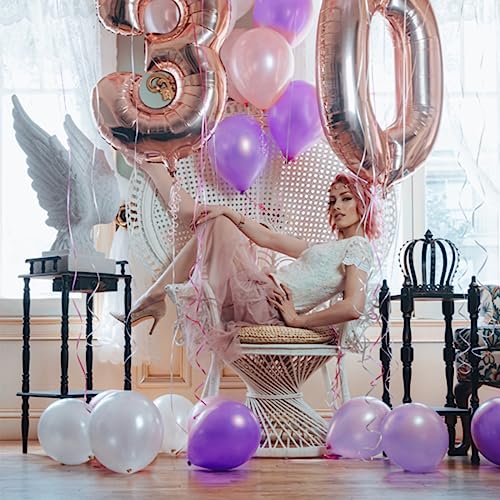 Image of 120 Pack Pearl White Balloons, Bright 12 inch Royal White Latex Party Balloons for Birthday Wedding Baby Shower Halloween.