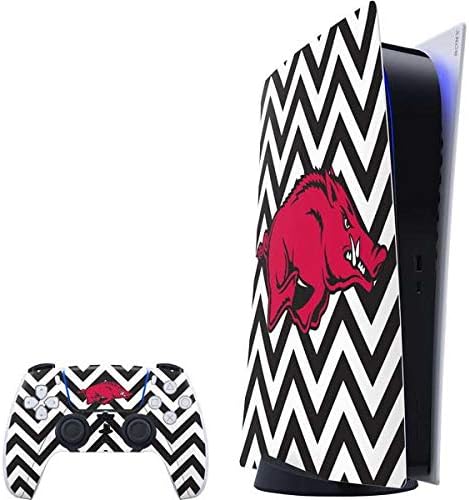 Skinit Decal Gaming Skin Compatible with PS5 Digital Edition Bundle - Officially Licensed University of Arkansas-Fayetteville Razorbacks Design