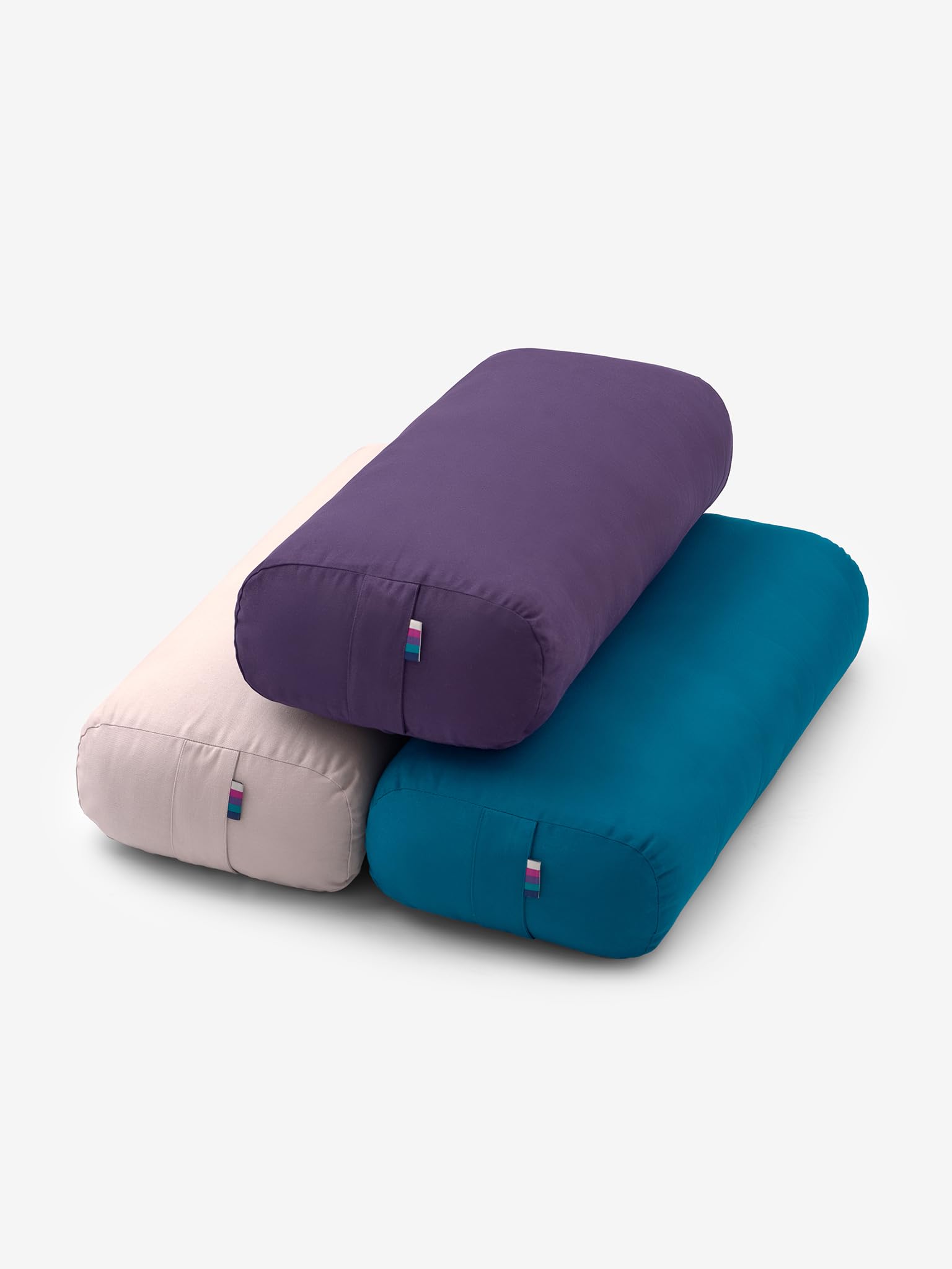 Yogamatters Organic Cotton Rectangular Bolster | Removable Washable Cover | Yoga Bolster Cushion for Restorative Yoga and Meditation (Mineral)