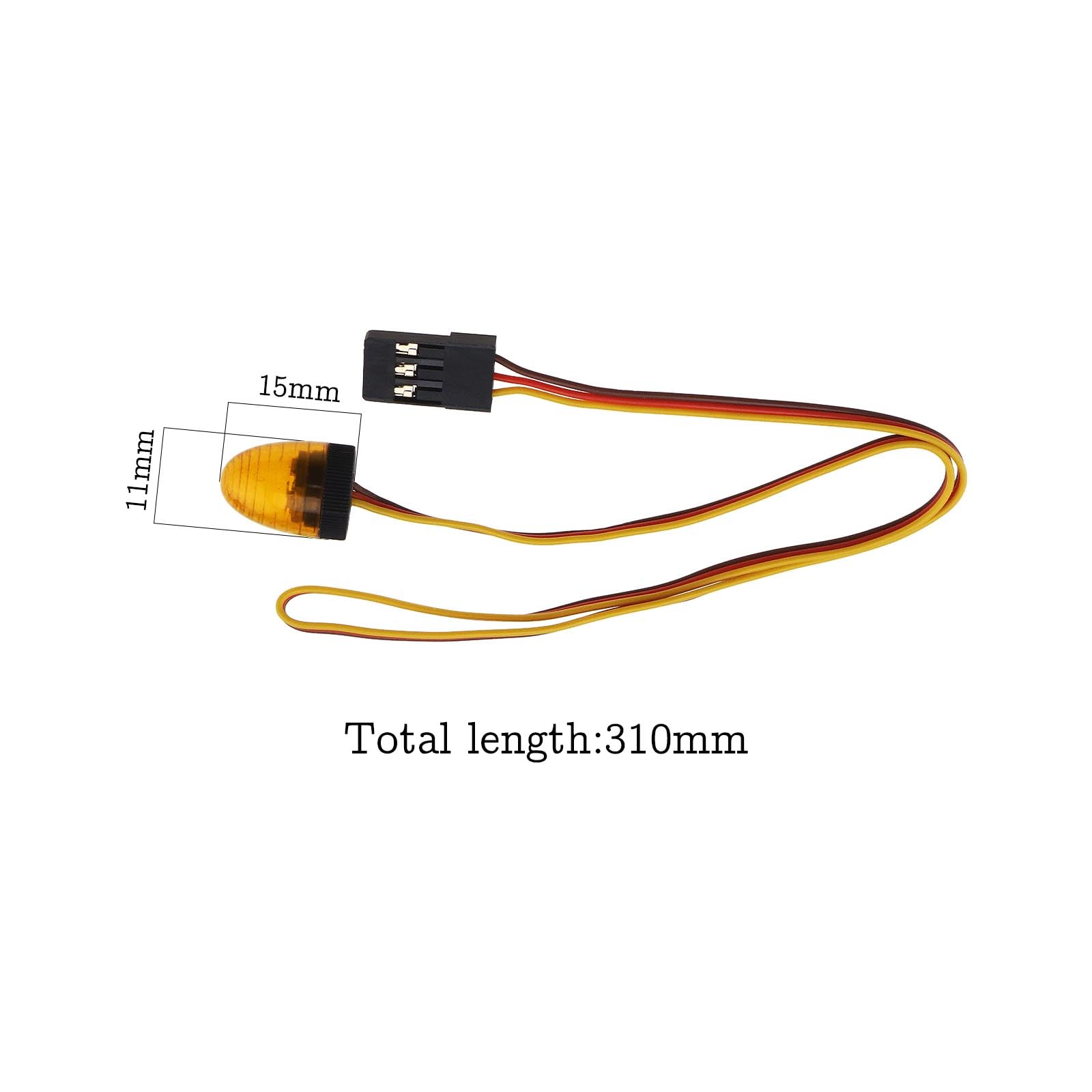 eMagTech Car Truck RC LED Light Rotating Flashing Lamp Lighting Compatible with 1/8 1/10 1/12 RC Model Car HSP SCX10 1/14 RC Car 11x15mm - Image 4