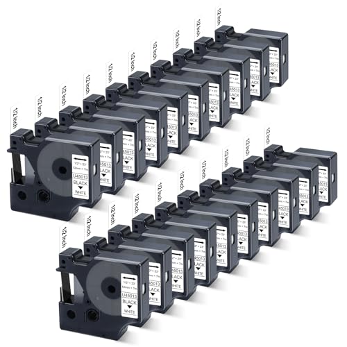 Rubans D1 45013 compatibles avec Dymo LabelManager pour étiquetage de bureau