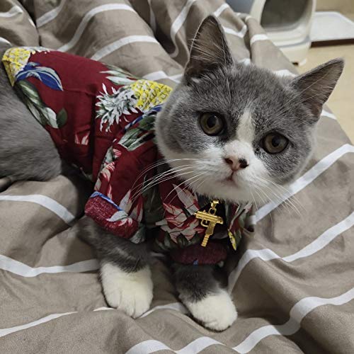 Ct Coutudi Hawaiian Dog Shirts Aloha Dog Shirt Pet Summer Cool Summer Flower Pineapple Shirt For Small To Medium Puppy Cat Dog #TOP3