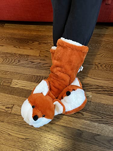 Image of ooohyeah Women's Fuzzy Animal Warm Slipper Socks, Cute Funny Cozy Non-Slip House Socks for Women, Size 5-10